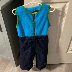 Columbia Blue Green and Navy Kids One-Piece Snowsuit